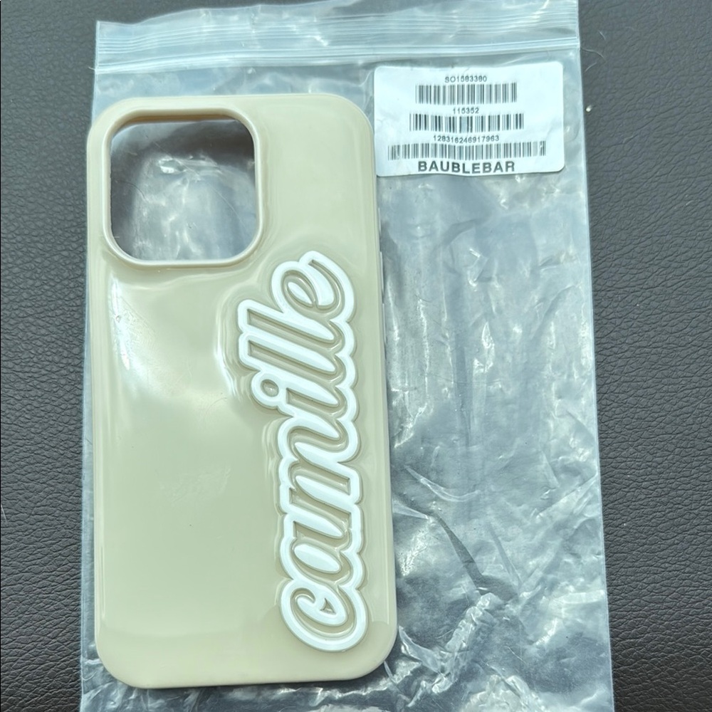BaubleBar Tan Silicone iPhone Case